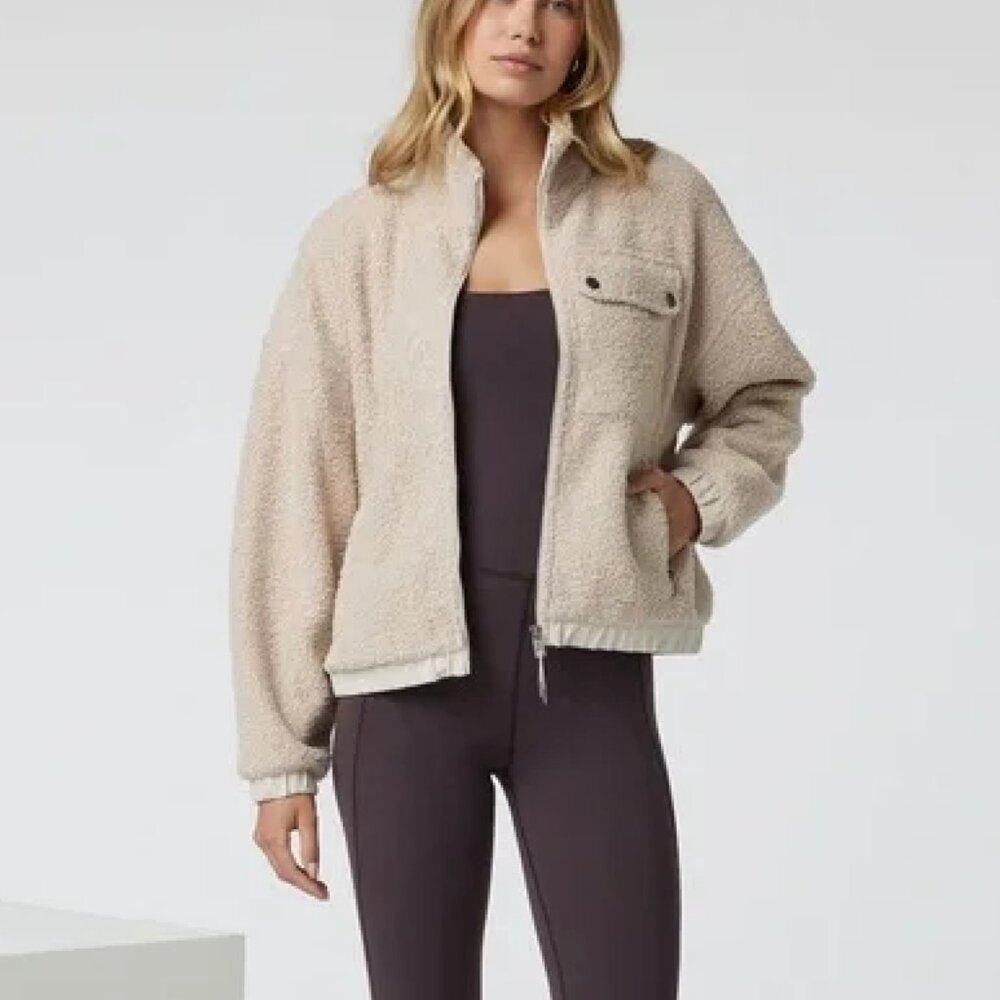 Vuori sycamore full zip jacket - Light tan shearling style